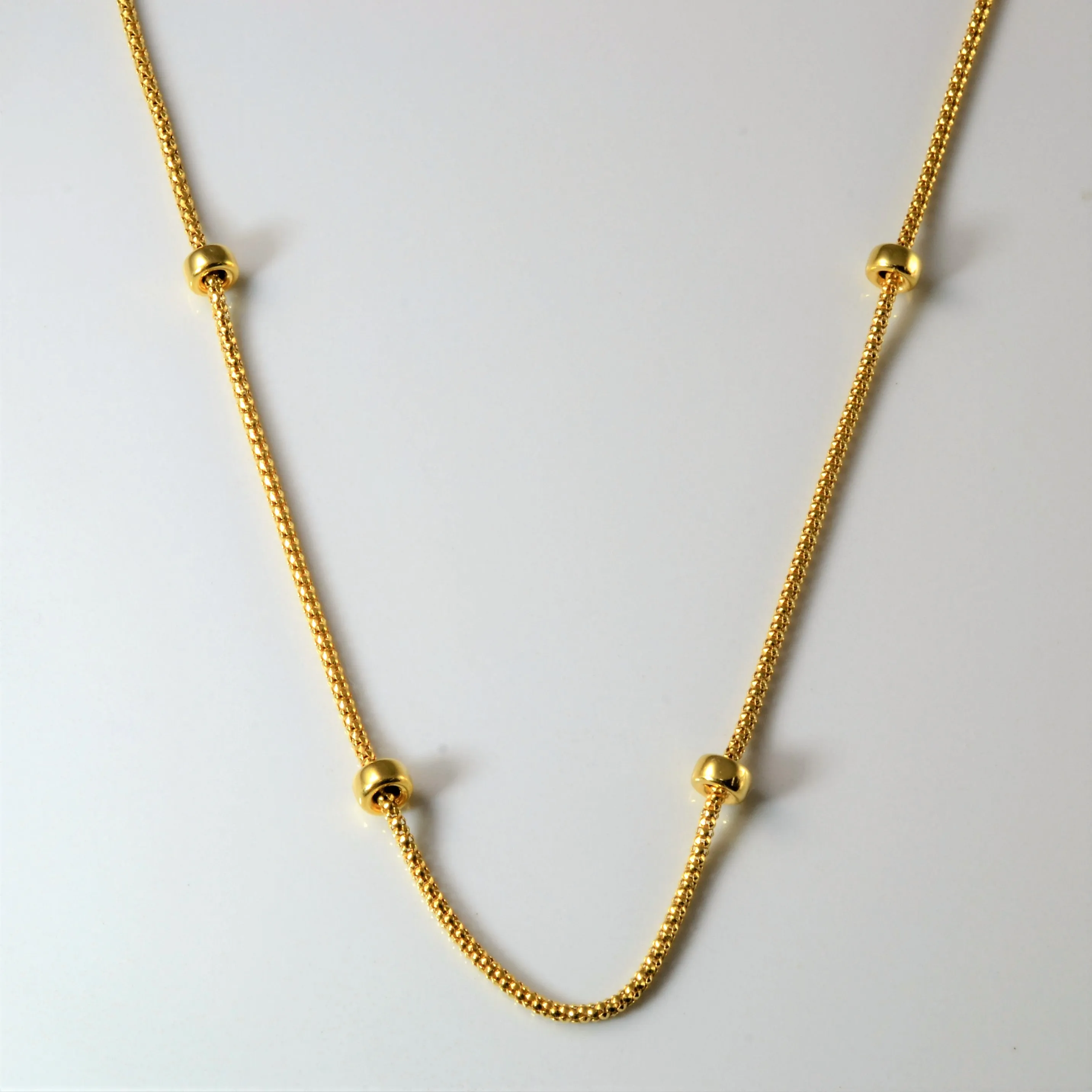 Refined Choice Classic Elegance Gold Bead Chain Necklace | 18" |