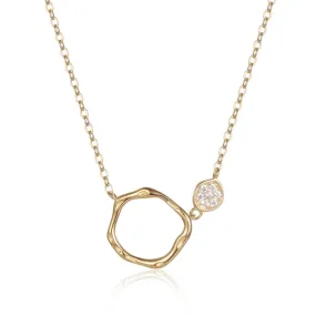 Decorated Accessory Gold Plated Sterling Silver Dainty Necklace