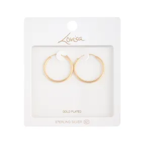 Gold Plated Sterling Silver Hoop Earrings Refined Highlight Vibrant Glam