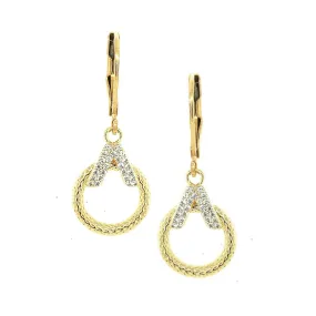 Vintage Accent Gold Plated Surgical Steel Sparkly Clamped Earring