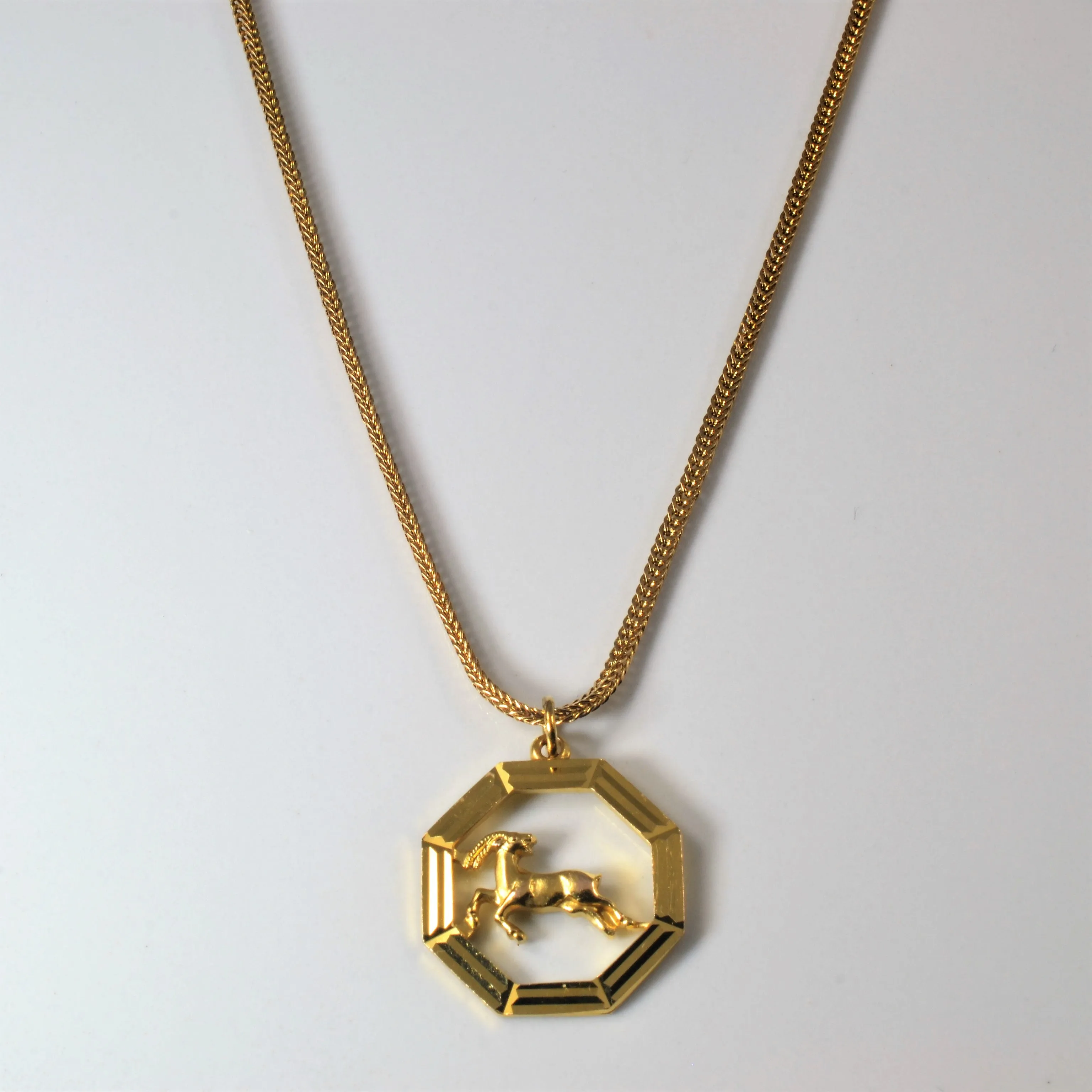 Gold Ram Necklace | 16" | Lustrous Edge