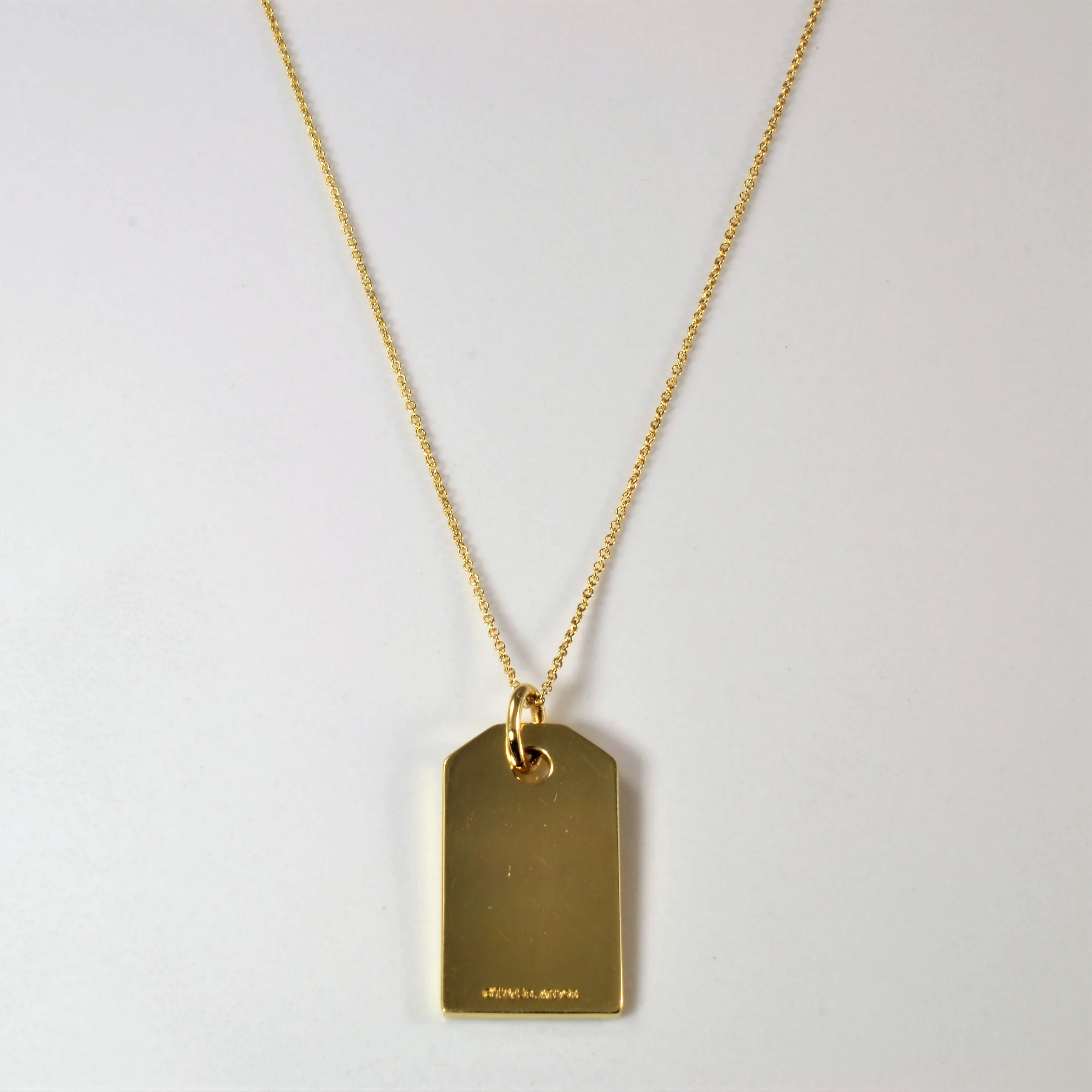 Tiffany & Co.' Dog Tag Necklace | 18" | Artisan Glam Styled Set