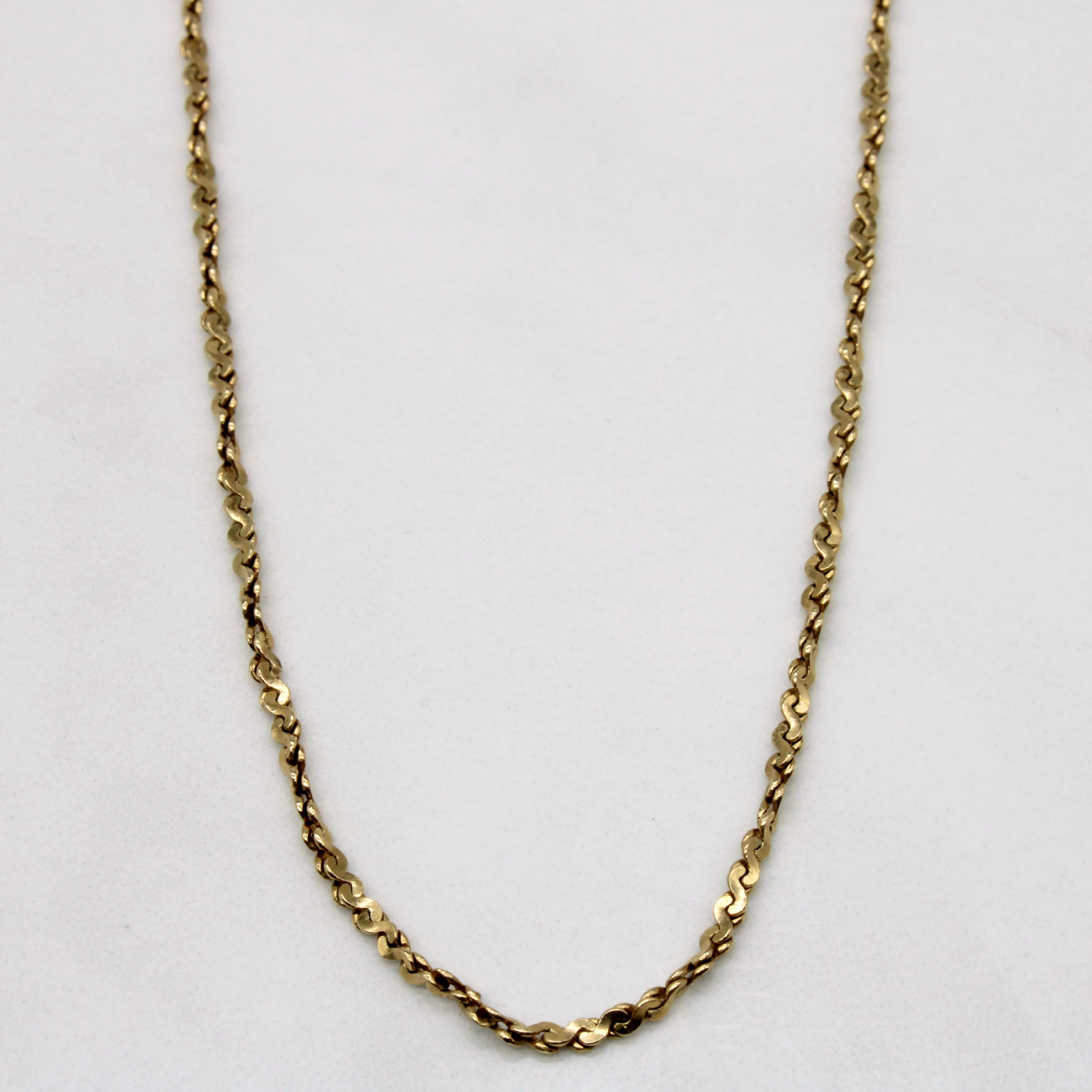 Delicate Edge 10k Yellow Gold S Link Rope Chain | 20" |