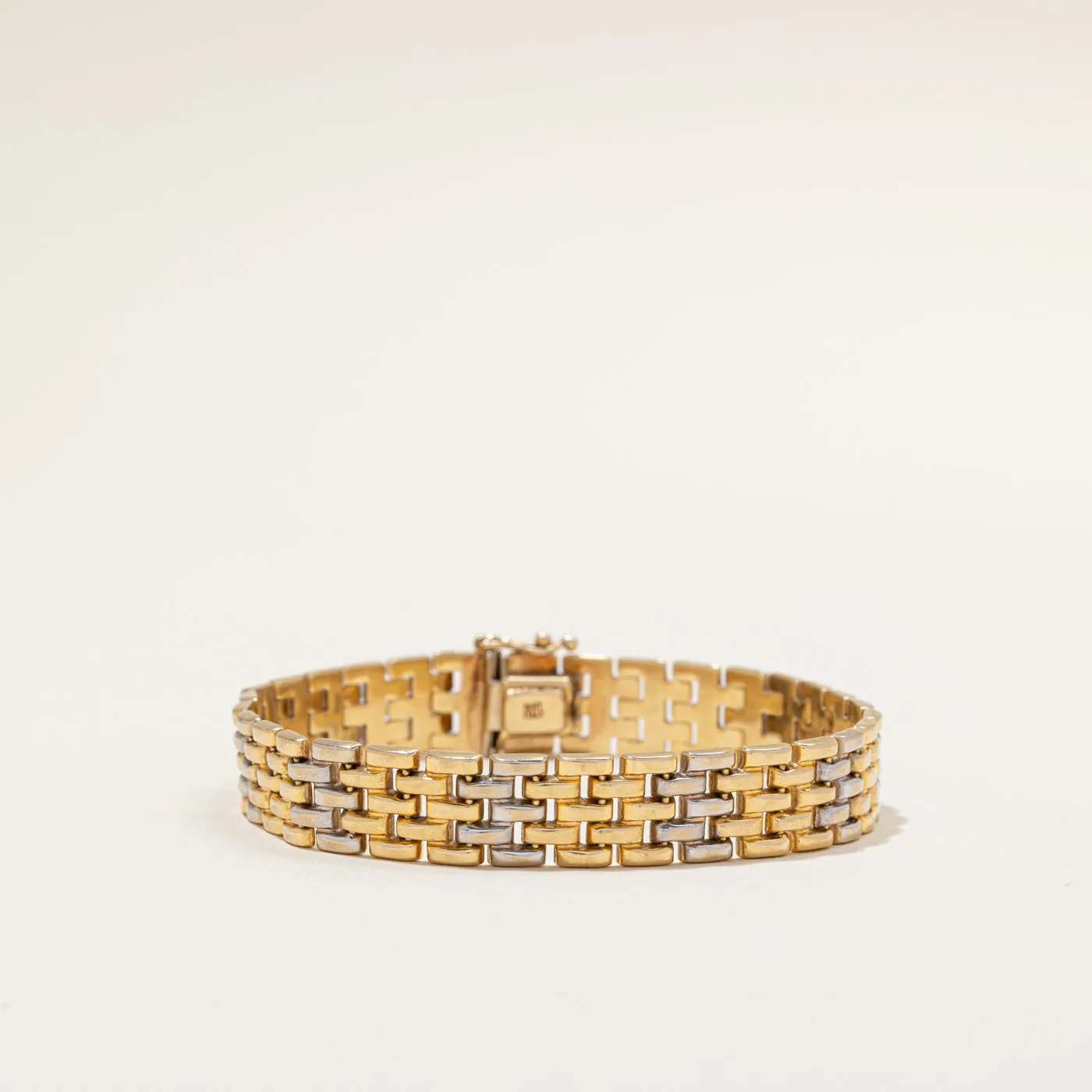 Modern Shine Weekend Look 18k Two Tone Gold Bracelet | 7.75" |