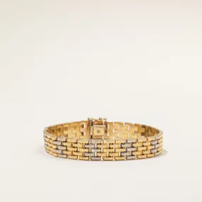 Modern Shine Weekend Look 18k Two Tone Gold Bracelet | 7.75" |