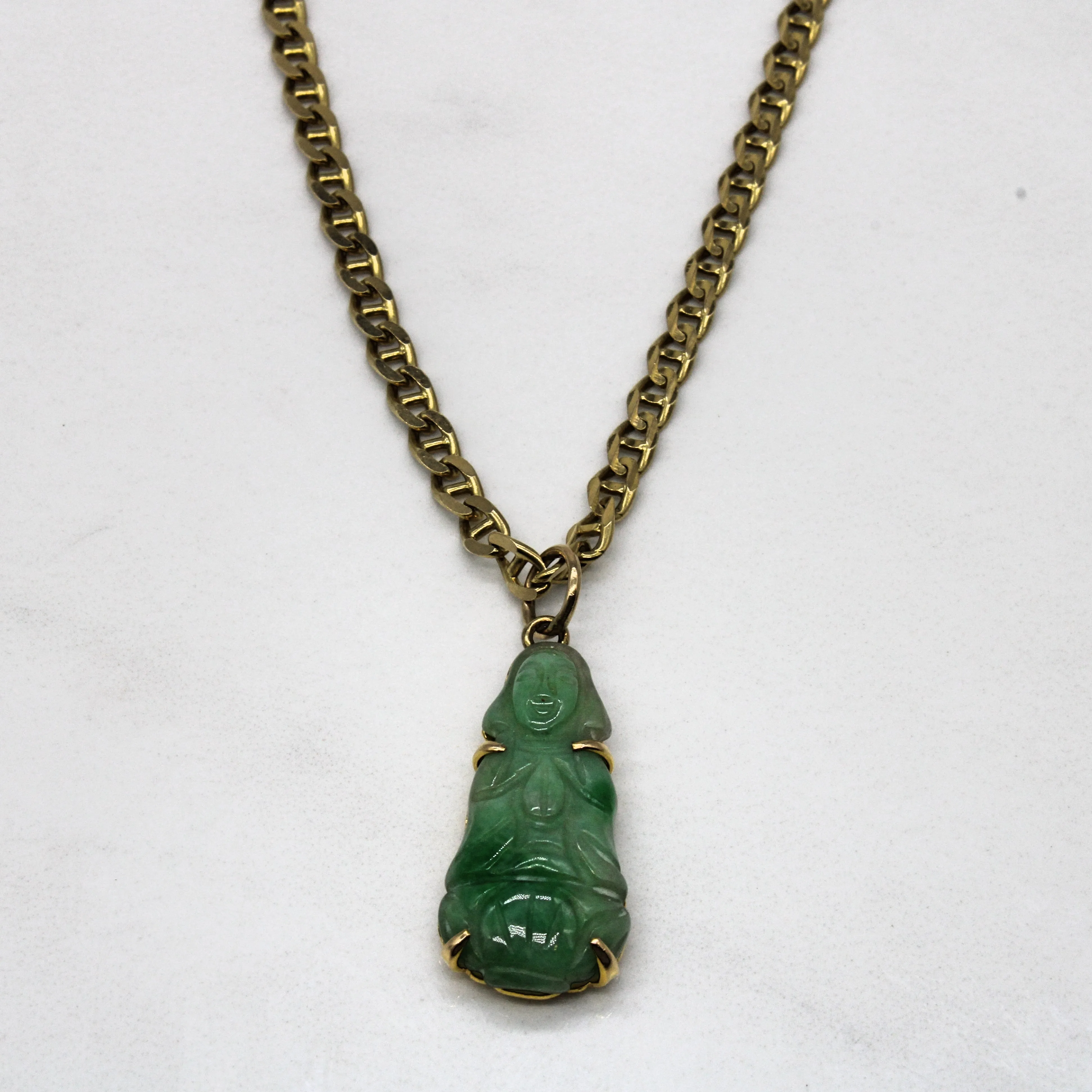 Radiant Accessories Layer mood Carved Jadeite Necklace | 8.00ct | 18" |