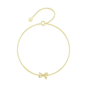 Filigree Bow Edge Moissanite Diamond Bracelet Cool Fit