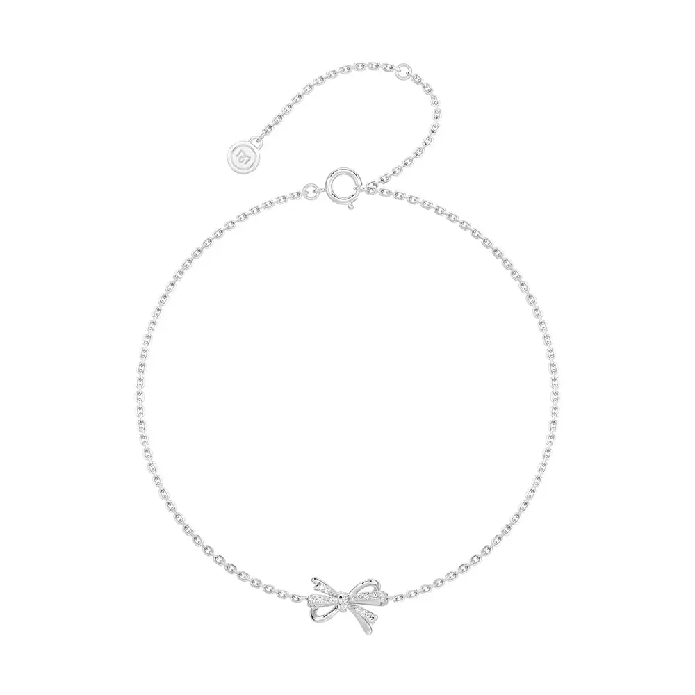 Filigree Bow Edge Moissanite Diamond Bracelet Radiant Touch Pieces Exclusive Craft