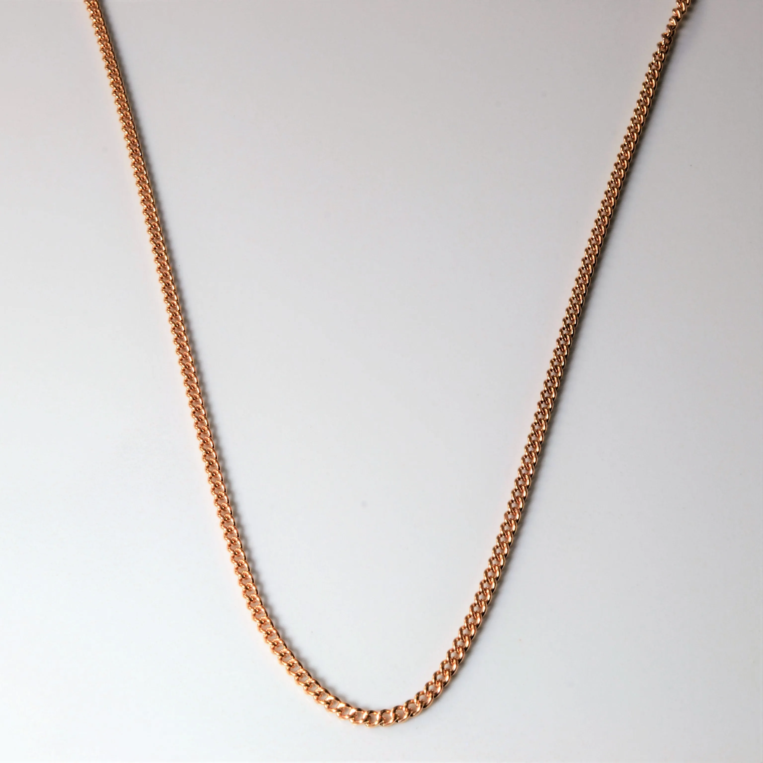 Exquisite Shine Finish Bold Jewelry Pieces 9k Rose Gold Cable Chain | 16"|
