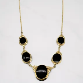 Timeless Mood Elegant Glow Onyx Pendant Necklace | 25.00ctw | 21" |
