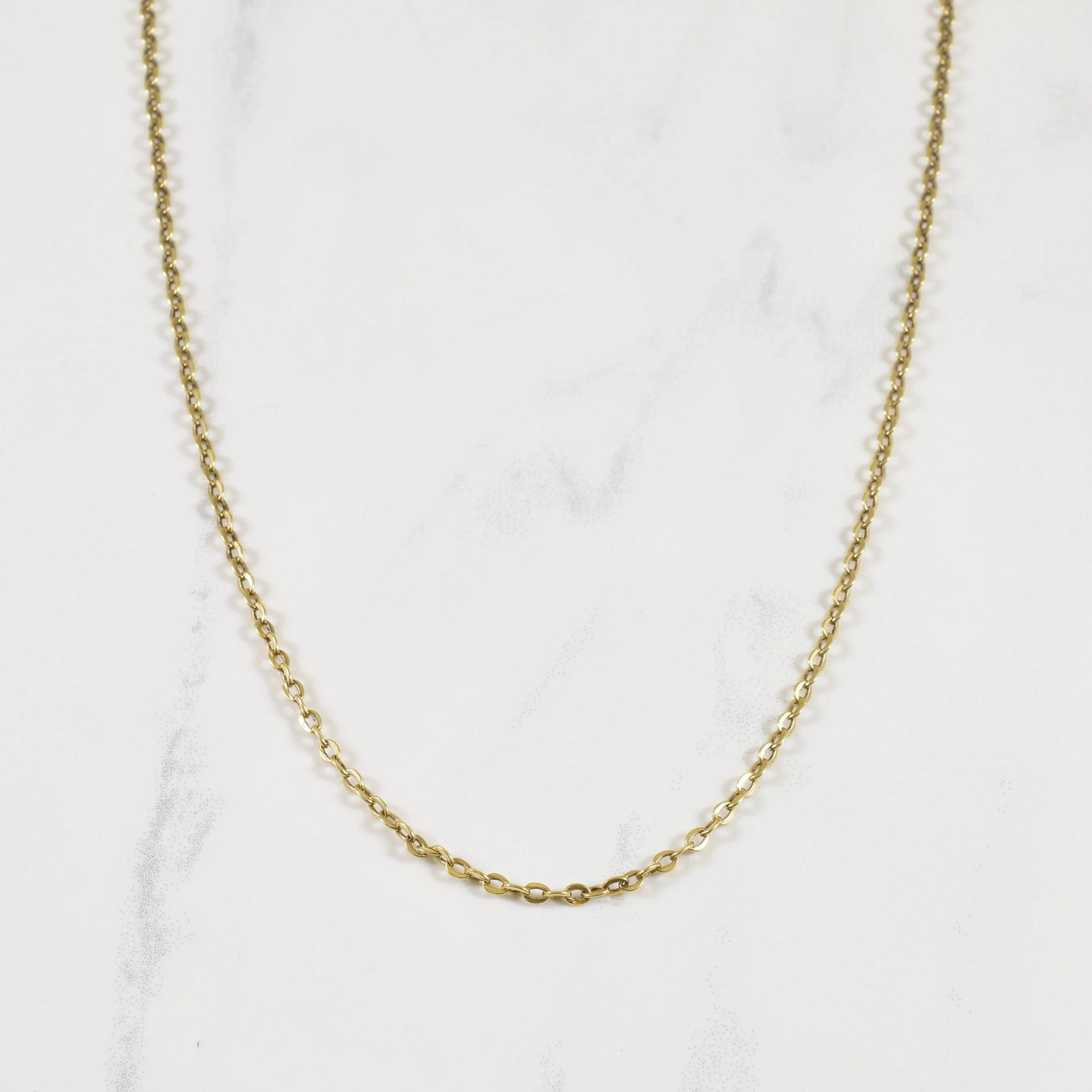 Silky Finish Sparkle Boost 14k Yellow Gold Curb Matinee Chain | 26" |