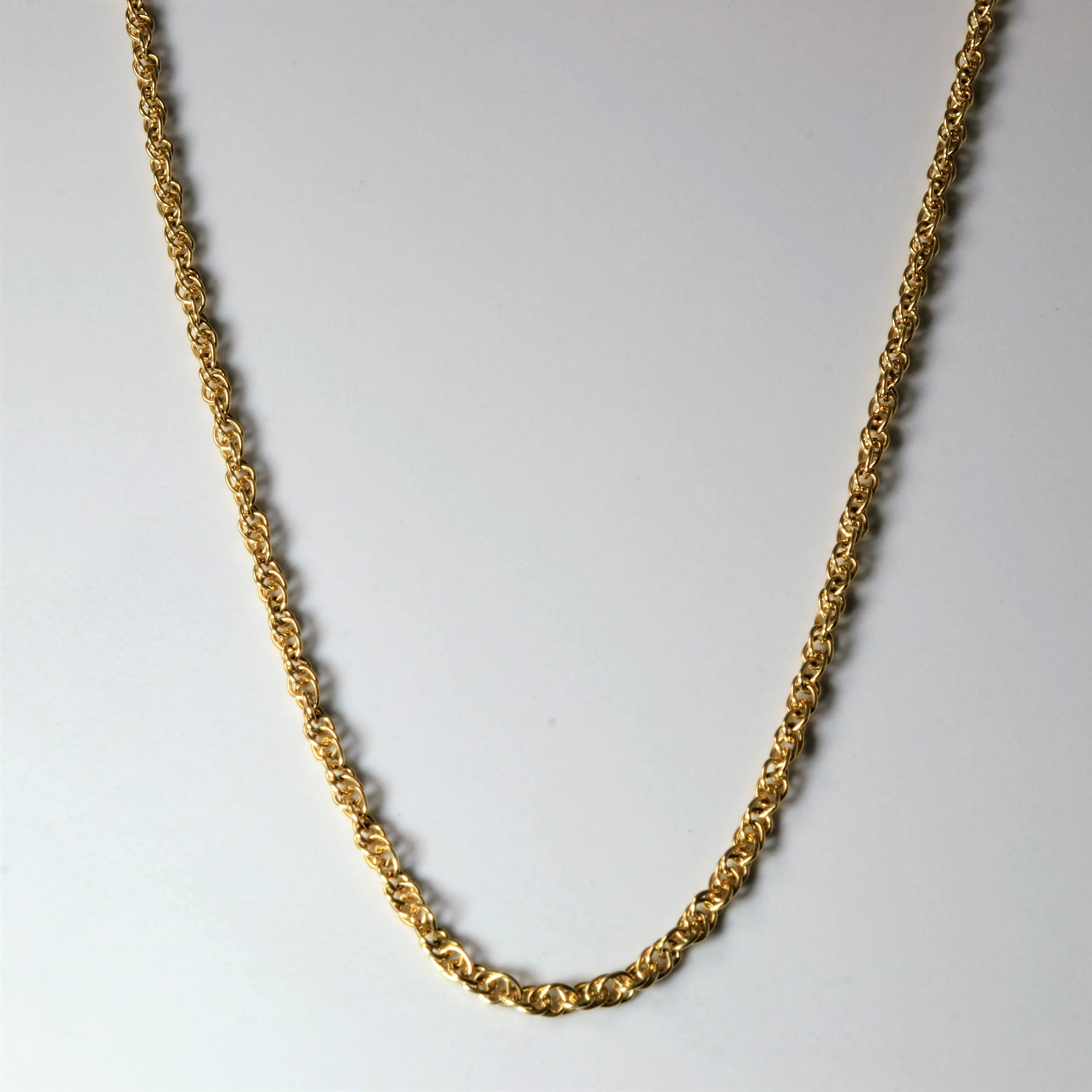 10k Yellow Gold Prince of Wales Chain | 18" | Cool Texture Timeless Craft Design