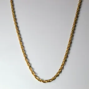 10k Yellow Gold Prince of Wales Chain | 18" | Cool Texture Timeless Craft Design