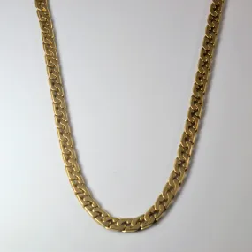 Shine On 18k Yellow Gold Heavy Curb Chain | 16" |