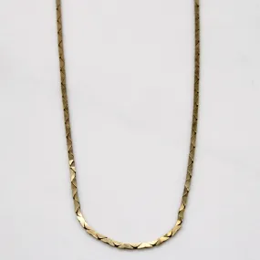 Glow Layer 10k Yellow Gold Bar Link Chain | 19" |