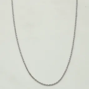 Subtle Edge 18k White Gold Circle Link Chain | 18" |