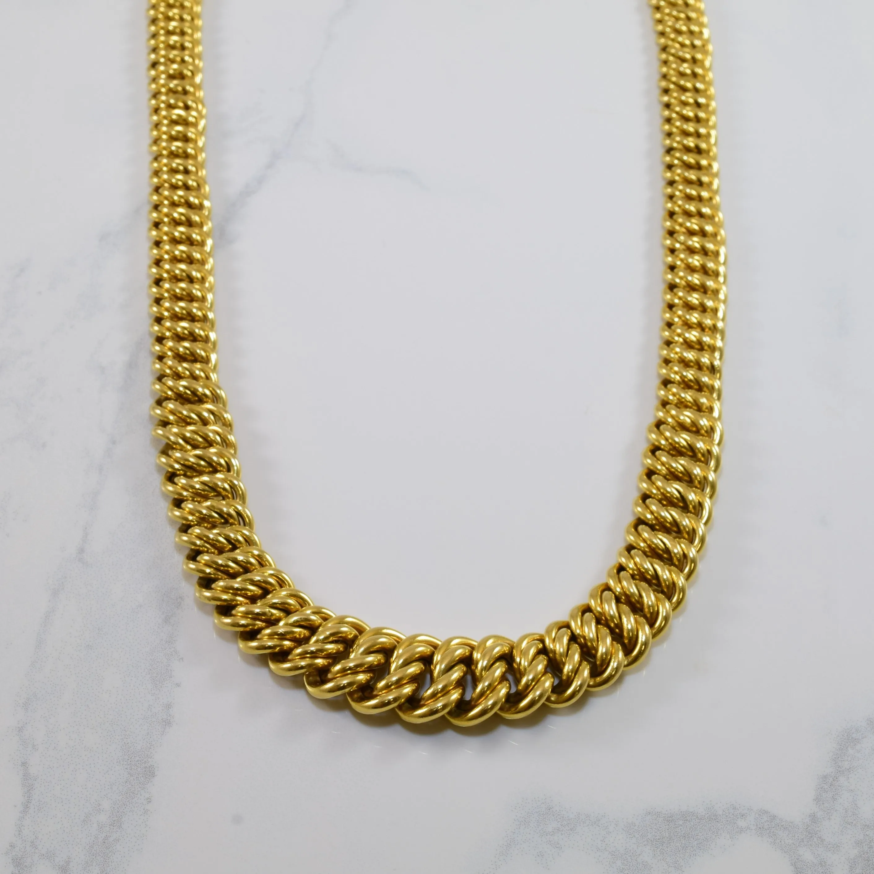 Graduated Double Link Chain Necklace | 18" | Luxury Sparkle