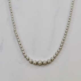 Graduated Diamond Necklace | 3.18ctw | 17" | High Shine