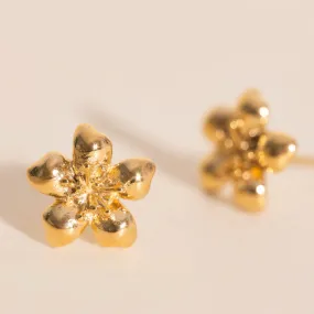 Mini Hibiscus Stud Earrings Shiny Element