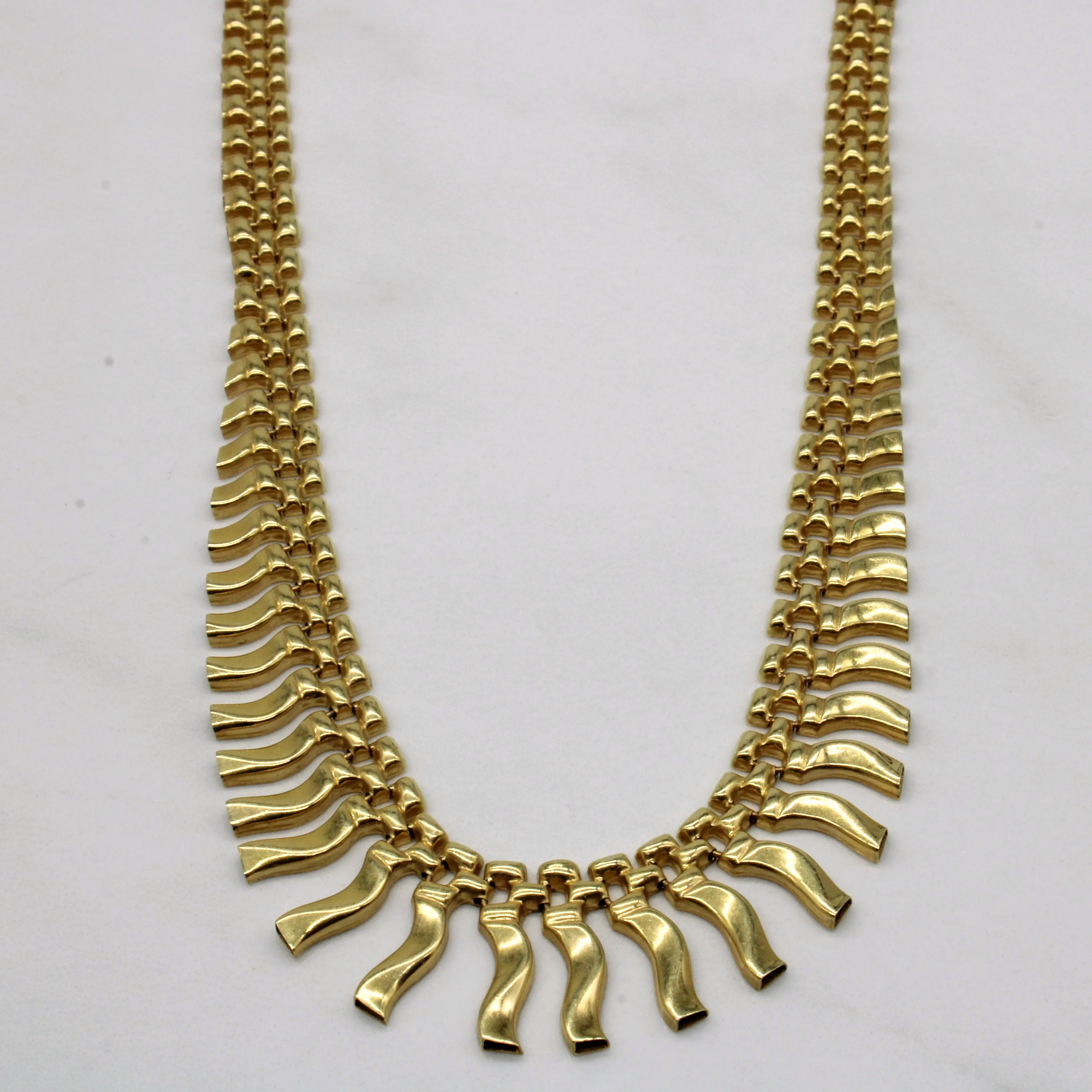14k Yellow Gold Necklace | 16" | Precious Stones Neutral palette
