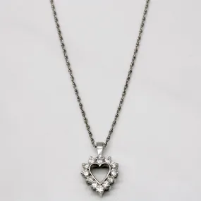 Diamond Heart Pendant & Necklace | 0.30ctw | 18" | Stylish Spark Cool Spark