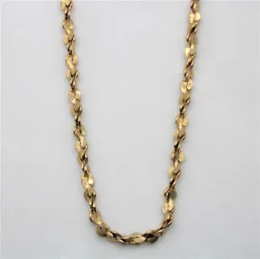 Natural Sparkle Polished Touch 10k Yellow Gold S-Link Nugget Chain | 30" |