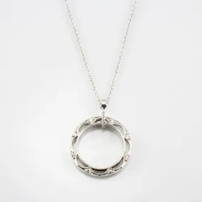 Soft Edge Gloss Shine Tacori' Reverse Crescent Necklace | 0.08 ctw Diamonds, 18" |