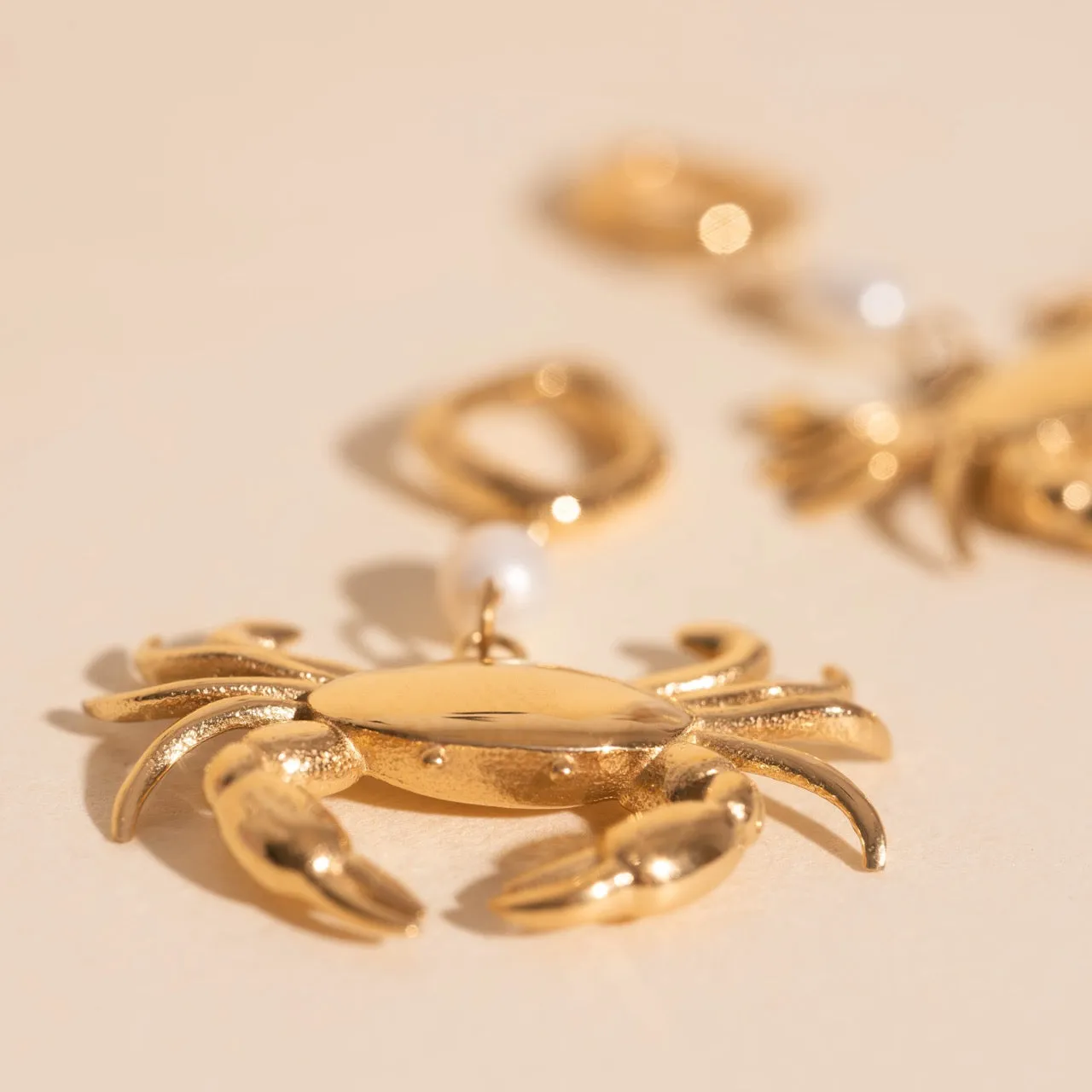 Sea Crab Huggie Hoop Charms Small Decoration