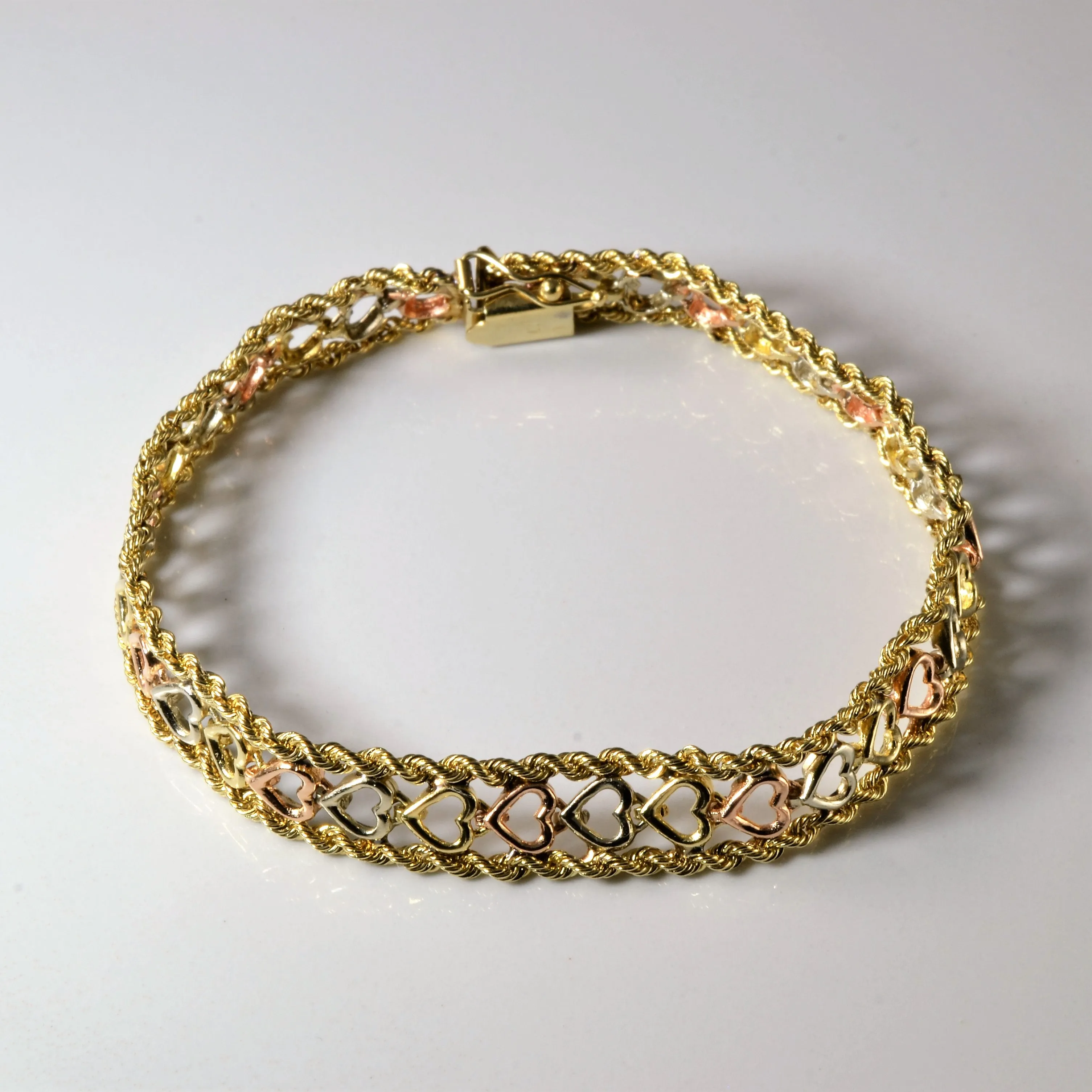 Heart Link Bracelet | 8" Luxe Glow Autumn Accent