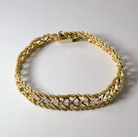 Heart Link Bracelet | 8" Luxe Glow Autumn Accent