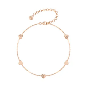 Layer Friendly Shiny Embellishment Heartfelt Bond Charm Bracelet