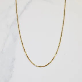10k Yellow Gold Box Chain | 18" | Daytime Shine
