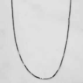 Bridesmaid Gift 14k White Gold Box Link Chain | 18" |
