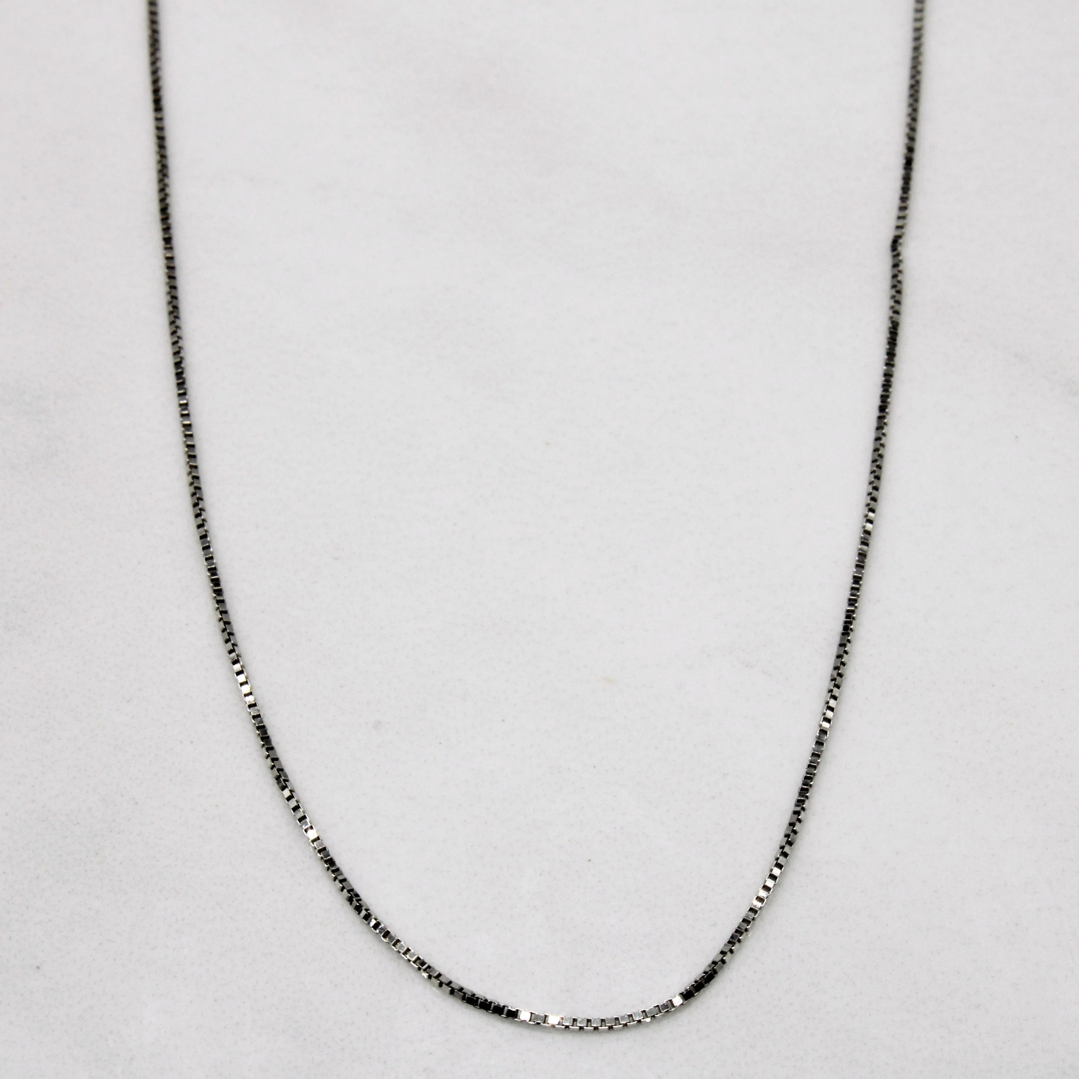 Bridesmaid Gift 14k White Gold Box Link Chain | 18" |