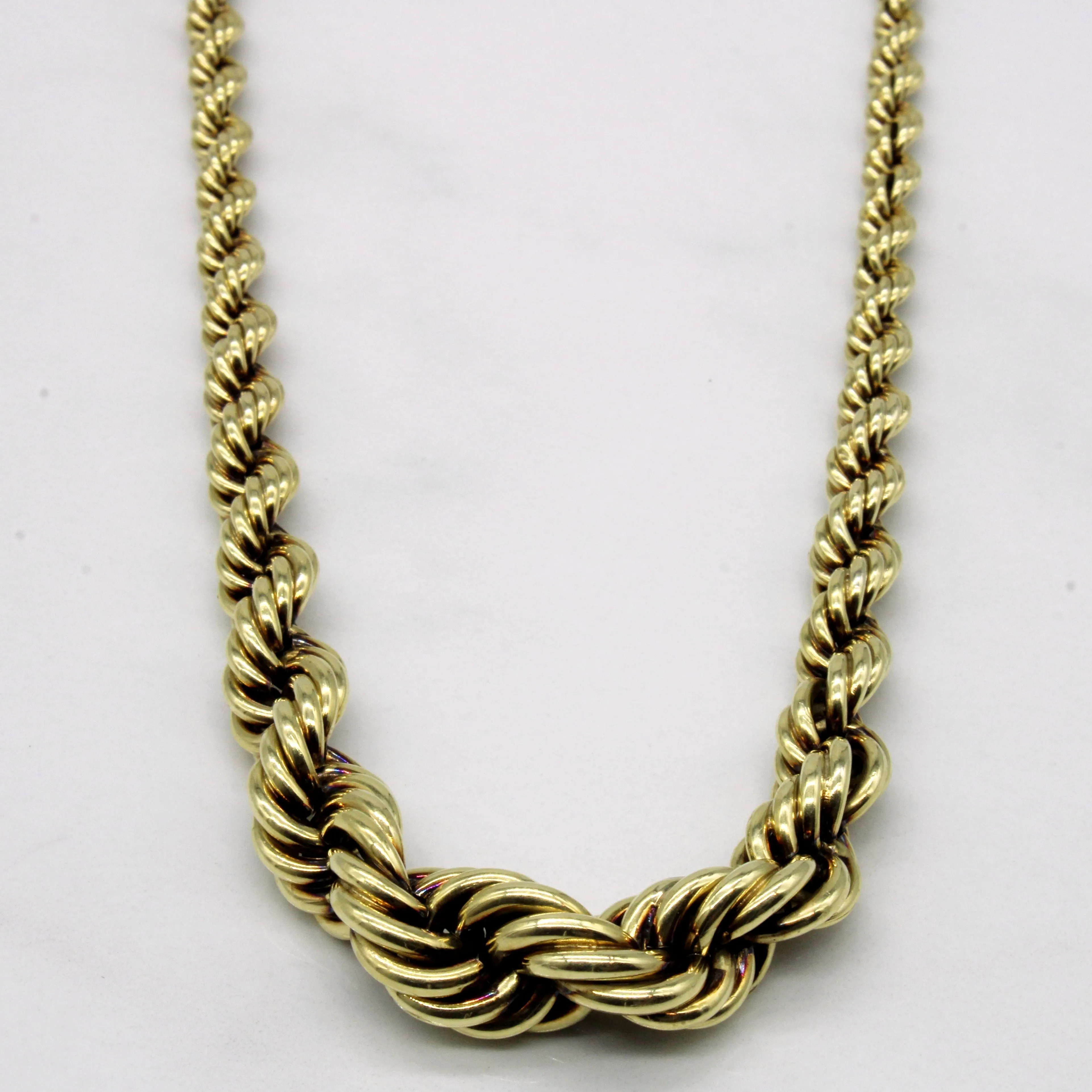 Shine Bright 14k Yellow Gold Graduated Rope Chain | 18" |