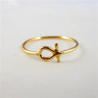 21st Century Hieroglyphic Key of Life Ring