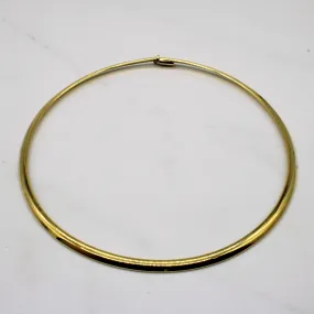 Fashion Trend Omega Link Chain 18k Yellow Gold Necklace | 17" |