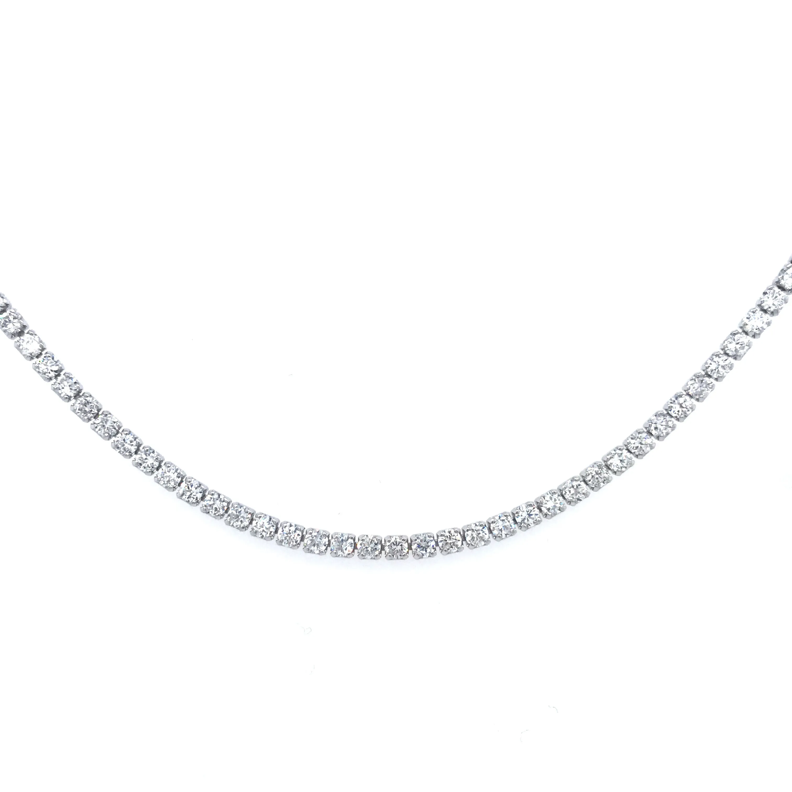 Sterling Silver Tennis Choker Necklace Party Night Adornment