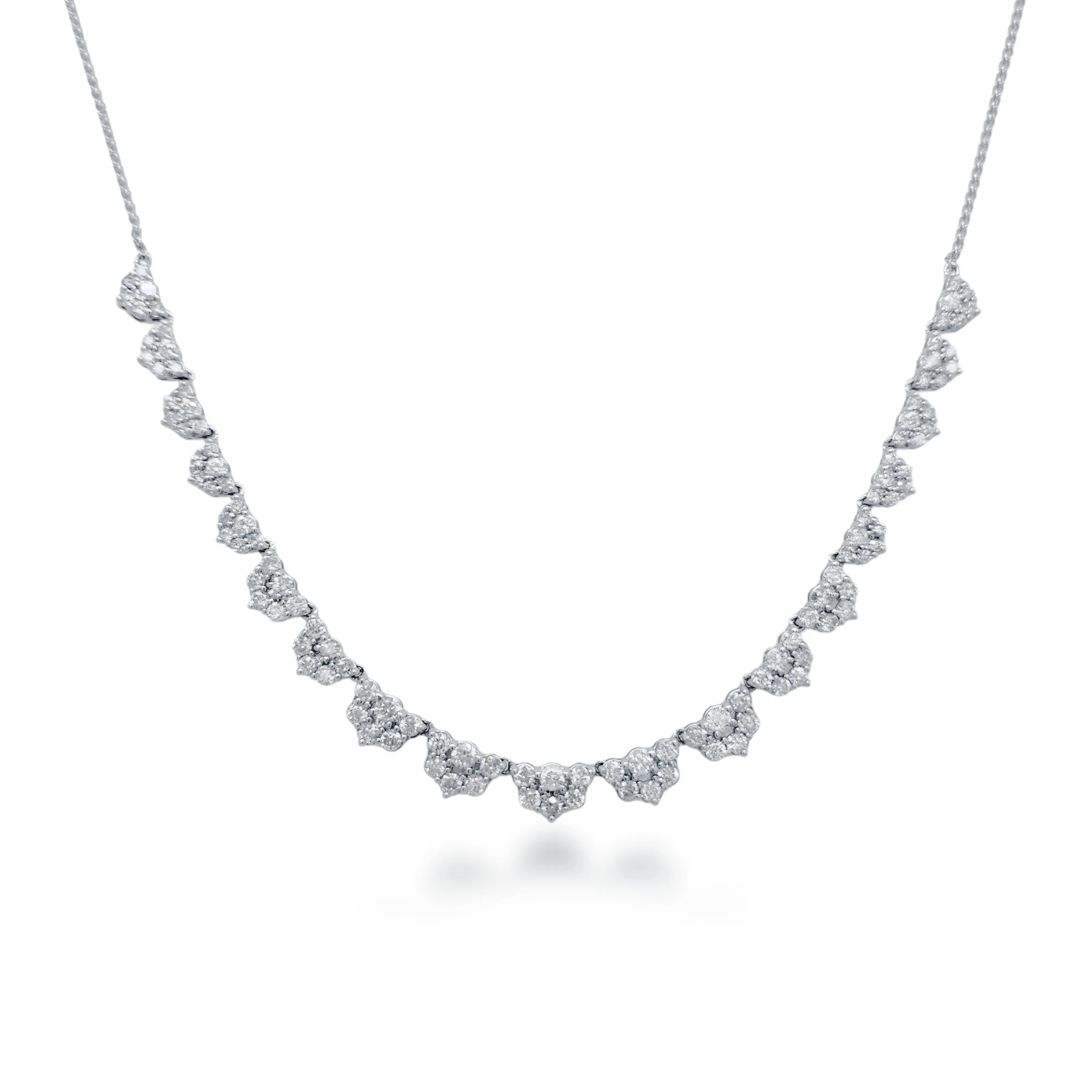 Modern Adornment For All 14K Gold Diamond  Necklace