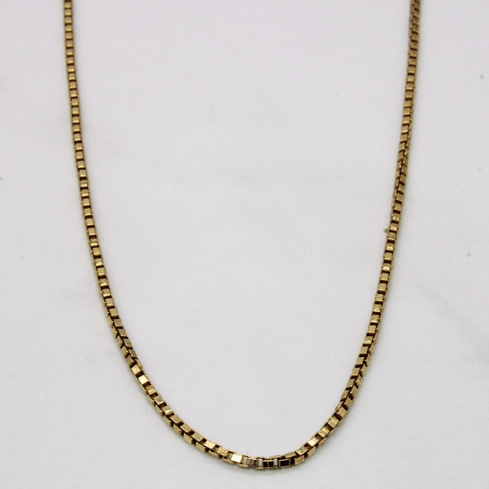 10k Yellow Gold Box Link Chain | 18" | Radiant Edge All Day Style