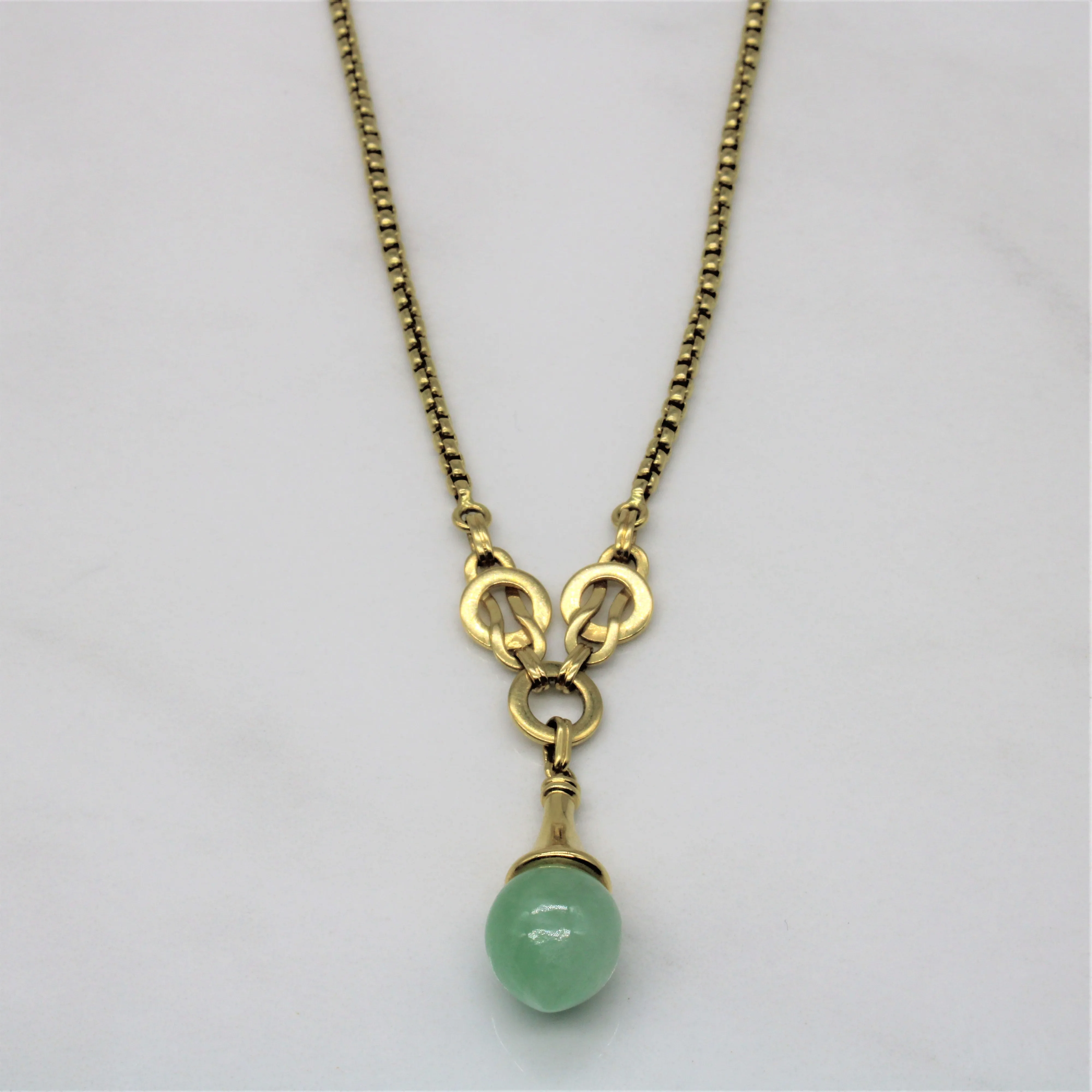 'Links of London' Jadeite Drop Earrings & Necklace | 5.00ctw, 4.00ct | 17" | Graceful Craft