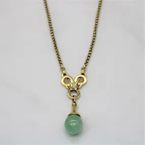 'Links of London' Jadeite Drop Earrings & Necklace | 5.00ctw, 4.00ct | 17" | Graceful Craft