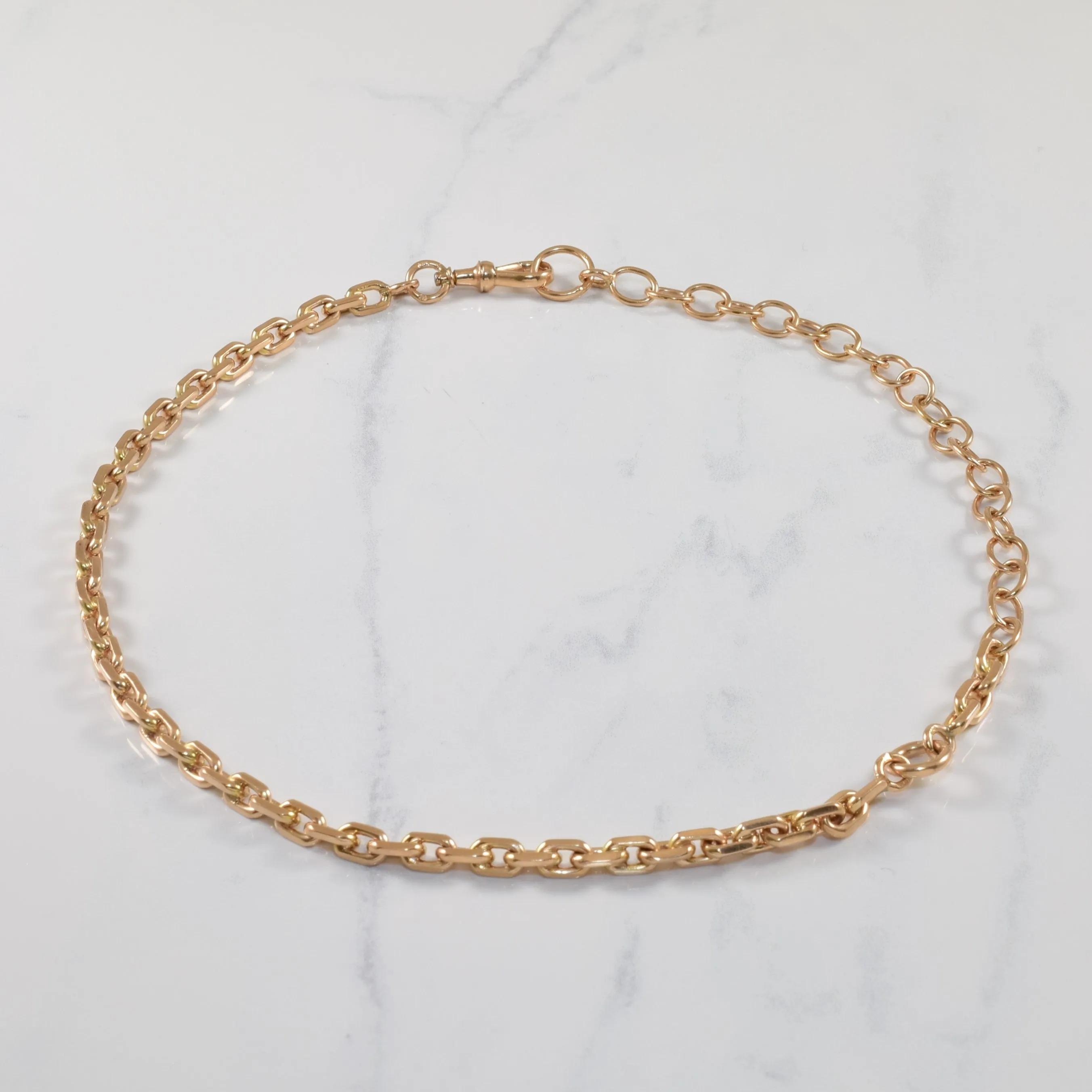 14k Yellow Gold Fancy Link Chain | 18" | Charming Design Luxury Layer