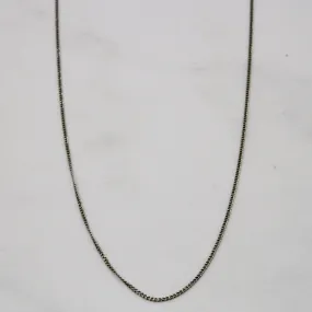 14k White Gold Chain | 19" | Chic Gift