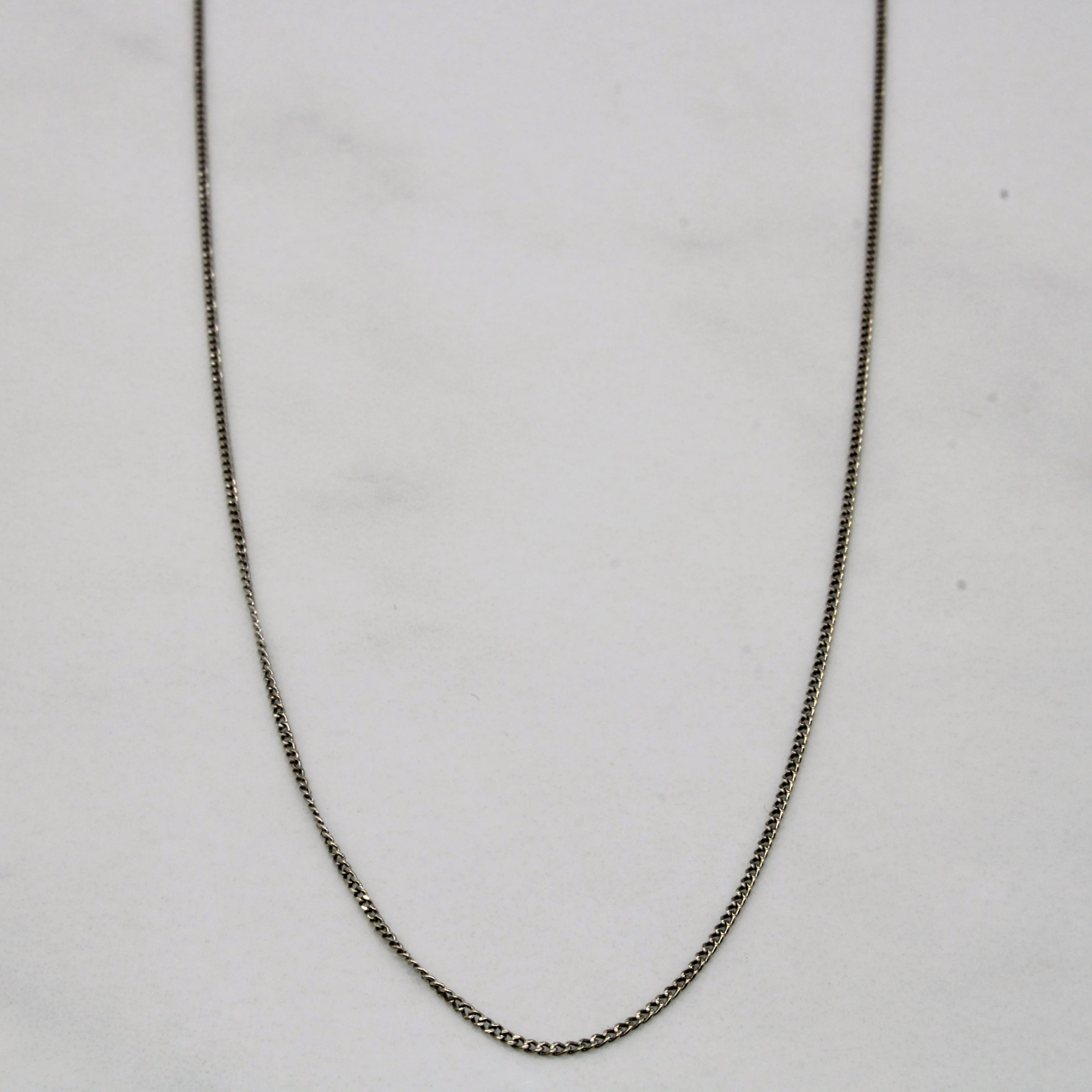 14k White Gold Chain | 19" | Chic Gift