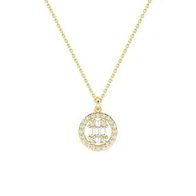 Infinity Halo Lab Grown Diamond Circle Cluster Necklace Sleek Form Sophisticated Design