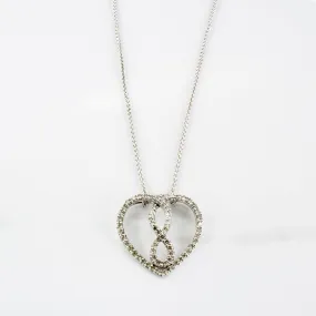 Bold Finish Stylish Craft Infinity Heart Necklace | 0.36 ctw | SZ 18" |