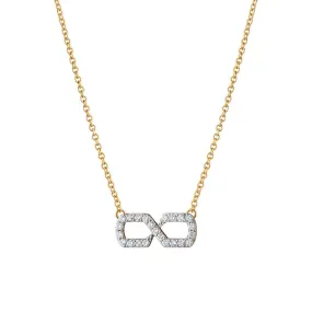 Shiny Accent Luxury Appeal Infinity Pave Moissanite Pendant Necklace