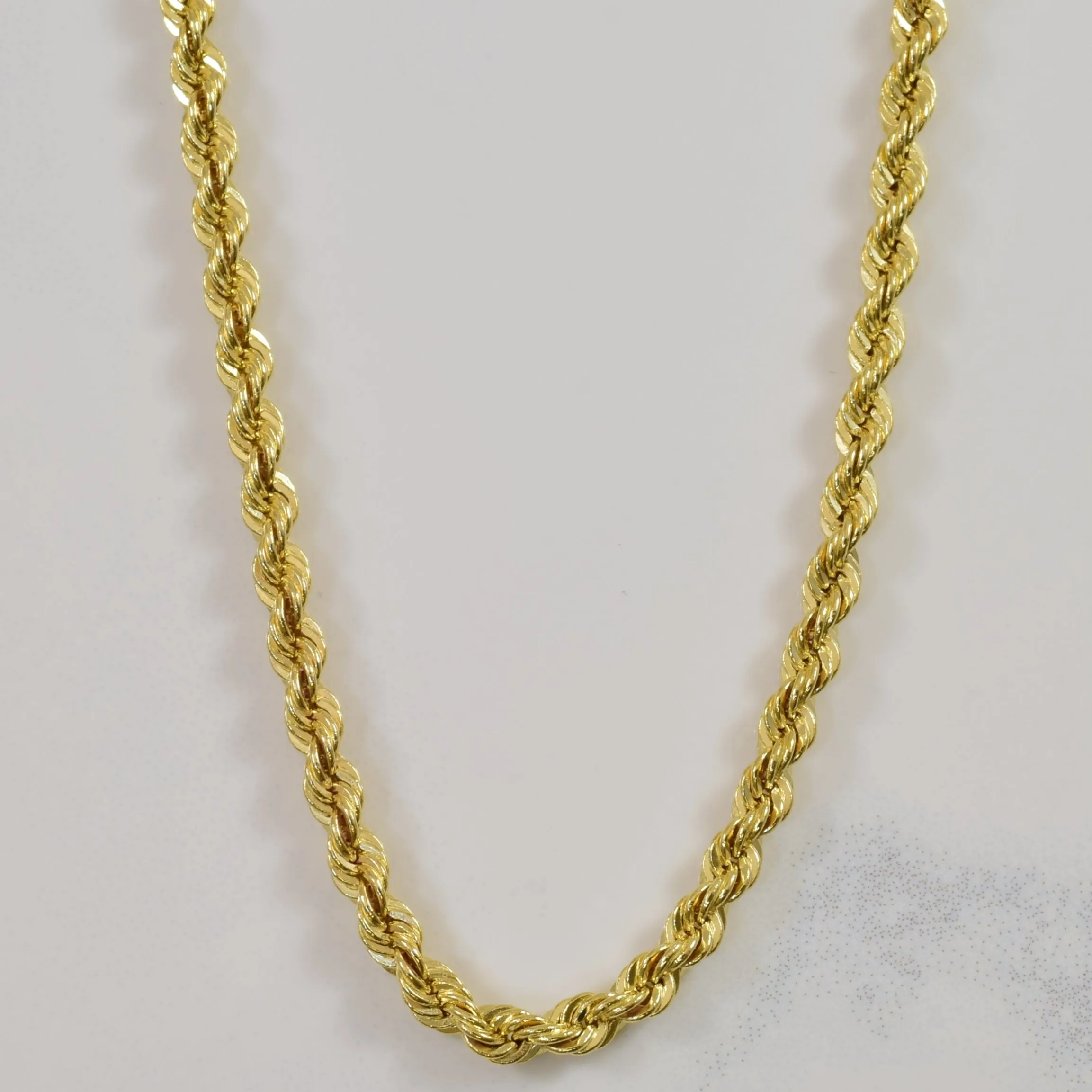 14k Yellow Gold French Rope Chain | 30" | Night Out