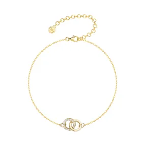 Festive Touch Shiny Touch Interlocking Dual Hoop Bracelet